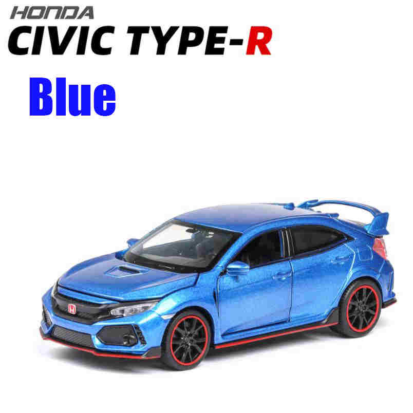 1:32 HONDA CIVIC TYPE-R Diecasts & Toy Vehicles Metal Car Model Sound Light Collection Car Toys For Children Christmas Gift