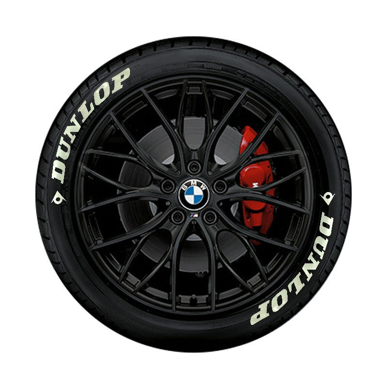 3D Letter Car Tire Stickers - PVC, 3.5cm Height, Adhesive, Multiple Set Sizes