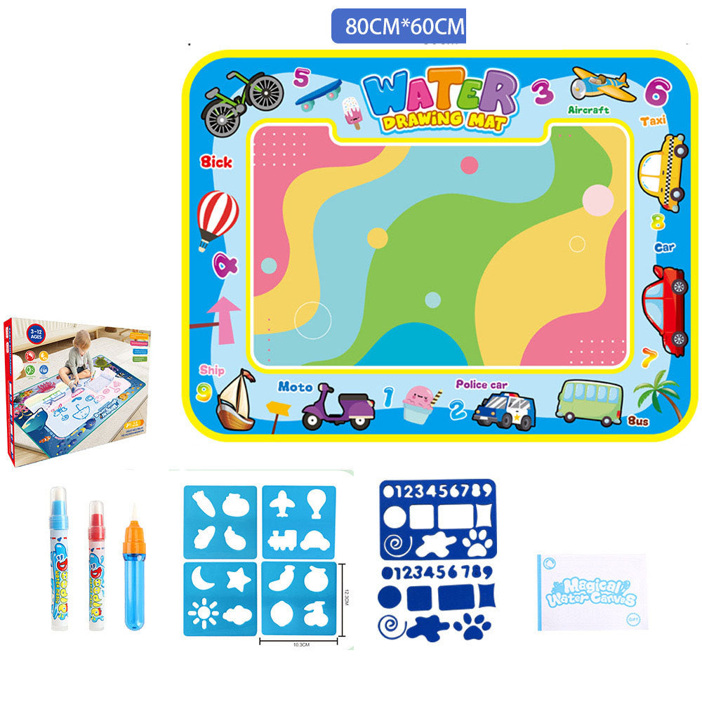 Reusable Water Doodle Mat - Magic Drawing Board for Kids, Washable Fabric, Multiple Themes & Sizes