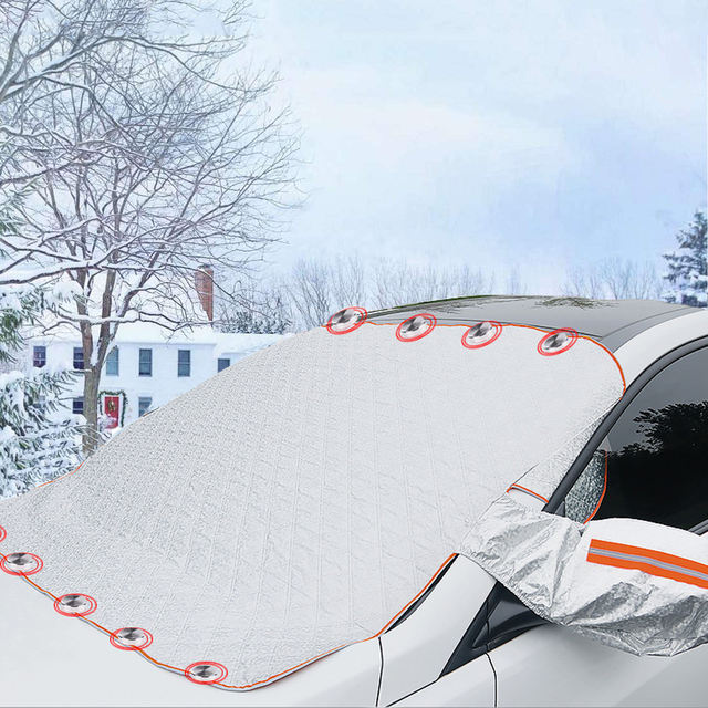 Car Snow Block Front Windshield Cover - Anti-Frost, Anti-Freeze, Sunshade, Reflective