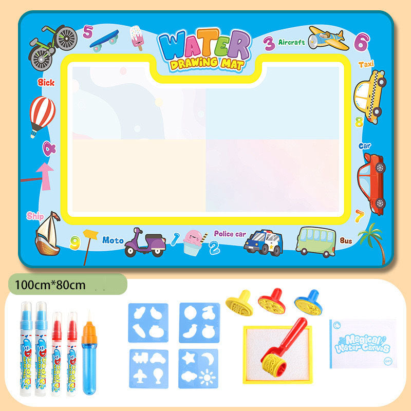 Reusable Water Doodle Mat - Magic Drawing Board for Kids, Washable Fabric, Multiple Themes & Sizes