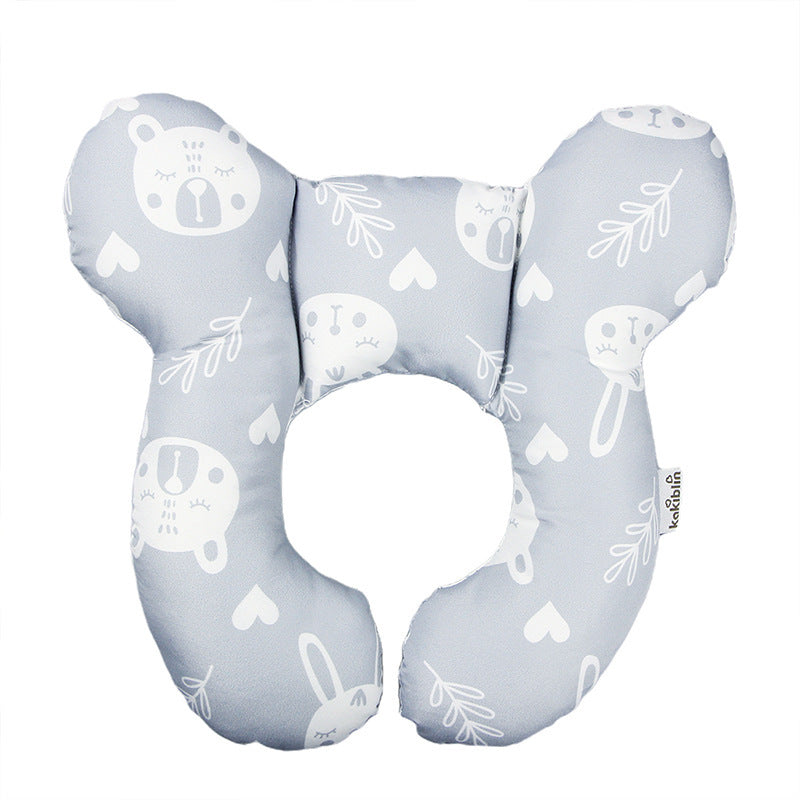 U-Shaped Baby Head & Neck Protection Pillow - Stroller, Car Seat & Sleep Support, Multiple Patterns
