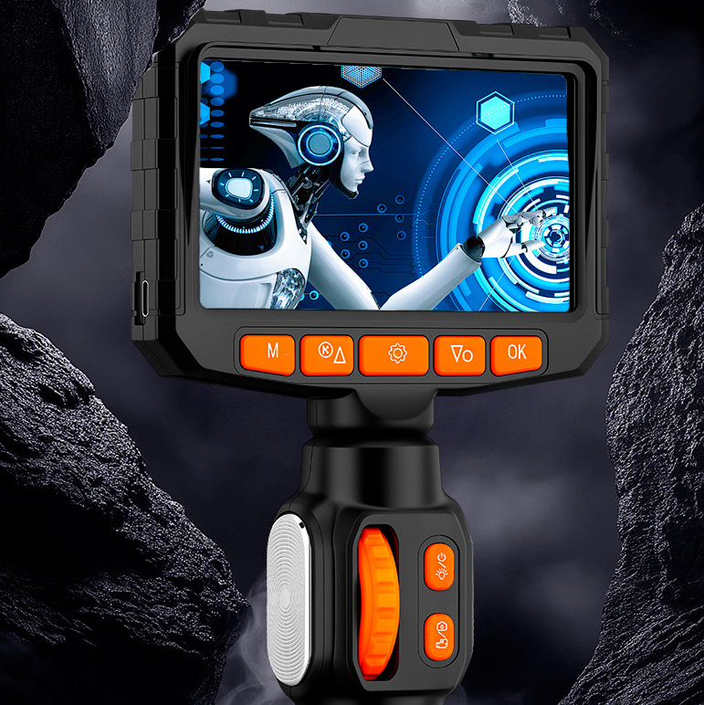 360° Waterproof Auto Inspection Endoscope - 4.3"/5" Display, 6mm Probe, LED, IP67, Multiple Lengths