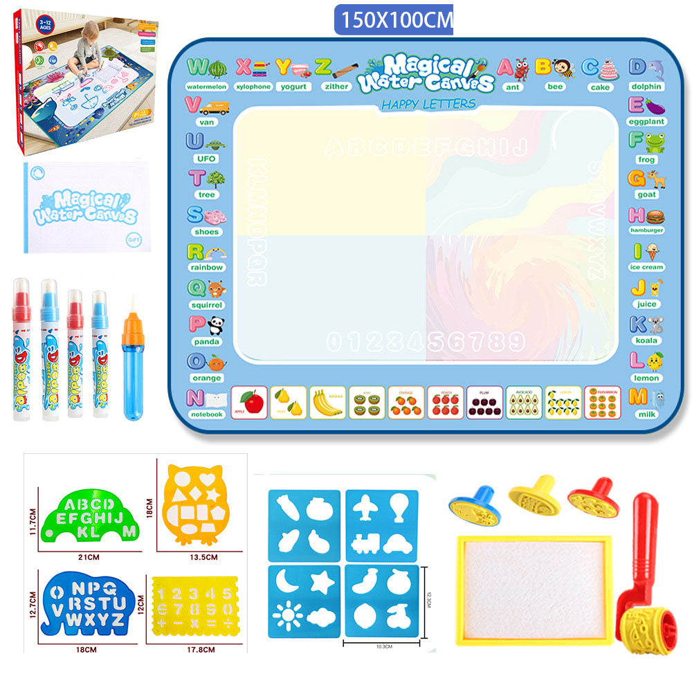 Reusable Water Doodle Mat - Magic Drawing Board for Kids, Washable Fabric, Multiple Themes & Sizes