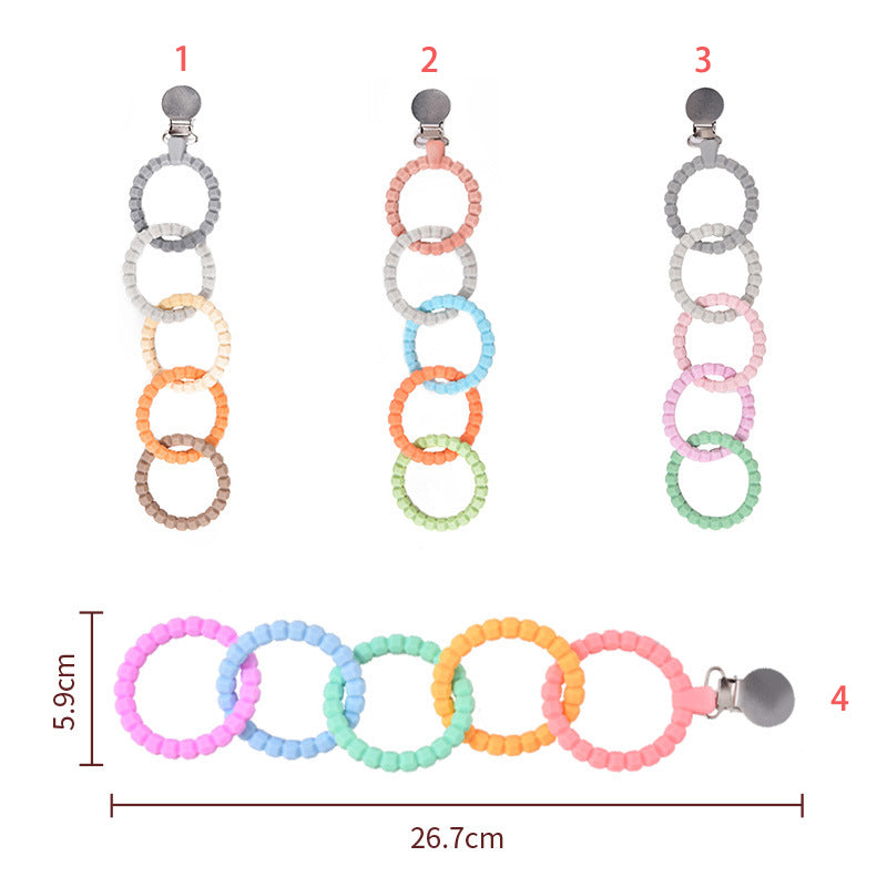 Baby Teething Glove & Silicone Rattle - Soothing Hand Ring & Bite Toy, Multiple Styles