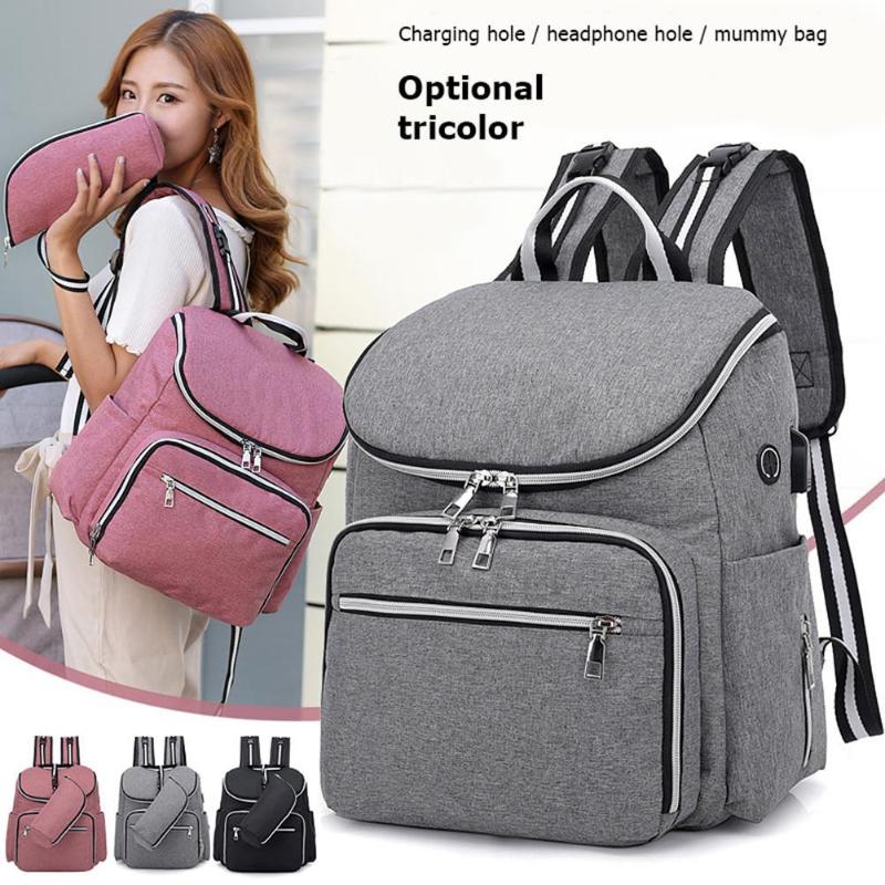 Waterproof Maternity Diaper Bag - Large Capacity Multi-Function Backpack & Handbag