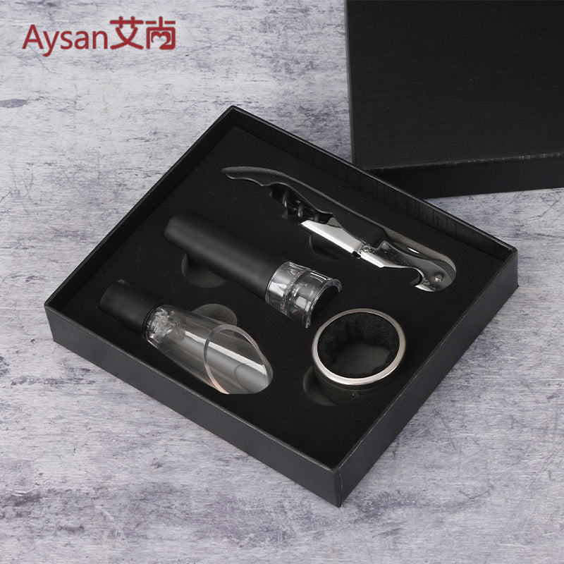 Top And Bottom Lid Paper Box Wine Opener Set, Multi-Functional Wine Opener Tool, Stainless Steel Wine Opener Gift Box