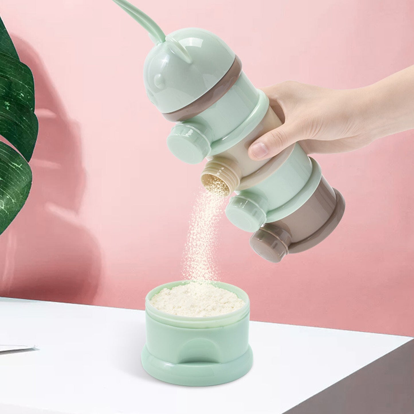 4-Layer Baby Formula Container - Large-Capacity Milk Powder & Snack Dispenser, Portable Storage Box