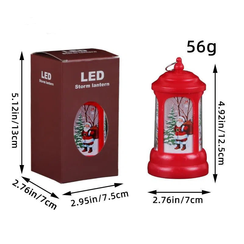 Christmas wind lights Santa Claus night lights hand-held small oil lamps Christmas decorations
