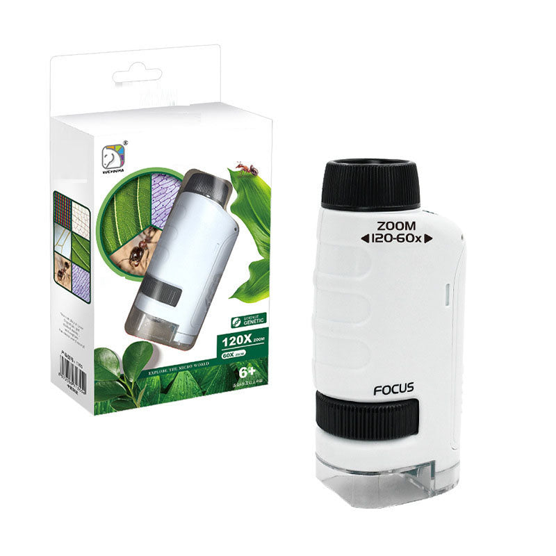 Children’s Handheld Bacterial Microscope - Science Experiment Toy, Ages 7–14, Blue or White