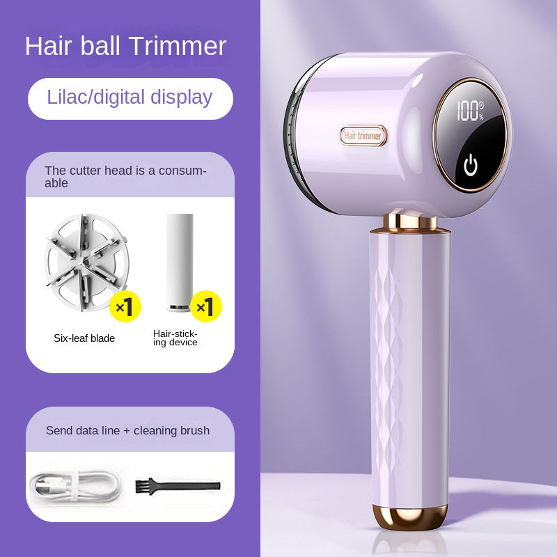 Fuzz Trimmer with Digital Display for Home Use, Rechargeable Sweater Defuzzer and Hair Remover 2-in-1