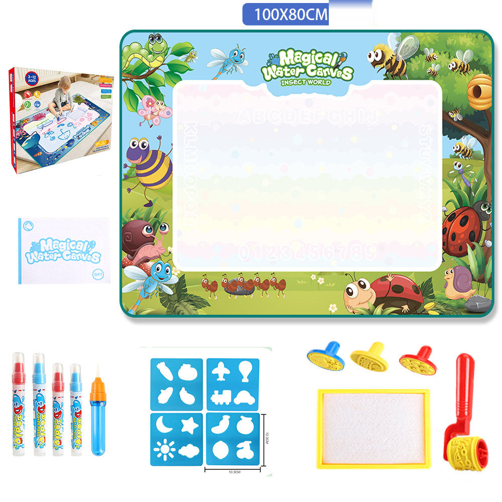 Reusable Water Doodle Mat - Magic Drawing Board for Kids, Washable Fabric, Multiple Themes & Sizes