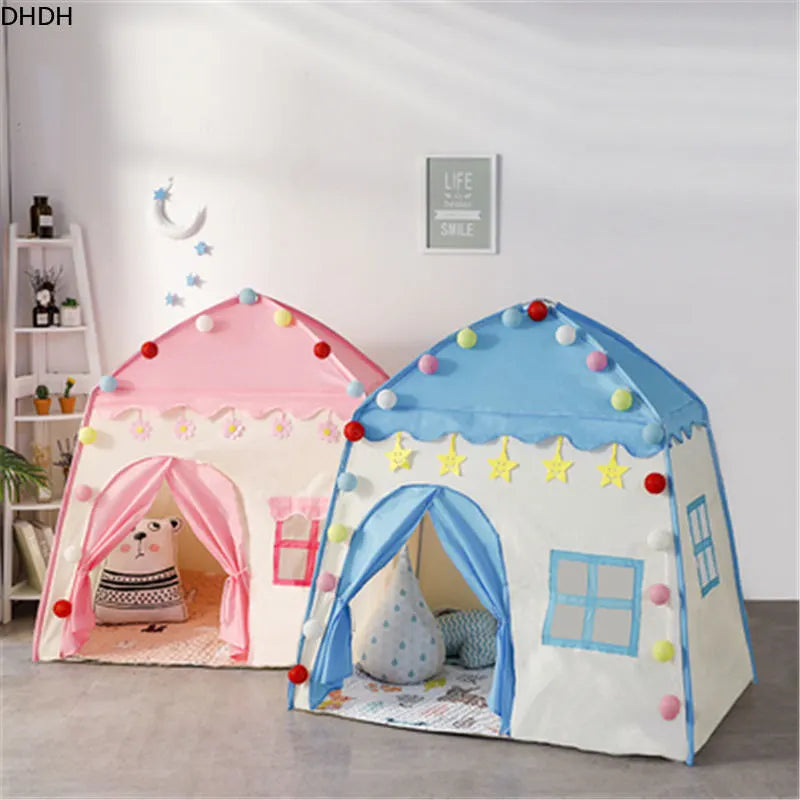 Children’s Teepee Playhouse Tent - Sturdy Oxford Fabric, Indoor/Outdoor Garden Castle, Easy Assembly, Portable