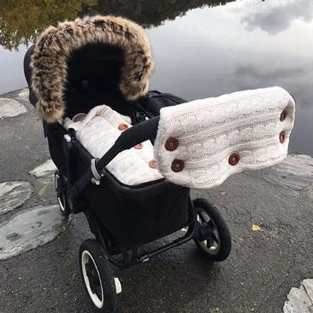 Infant Swaddle Sleeping Bag & Stroller Gloves - Soft Fleece Sleep Sack, 0–8 Months