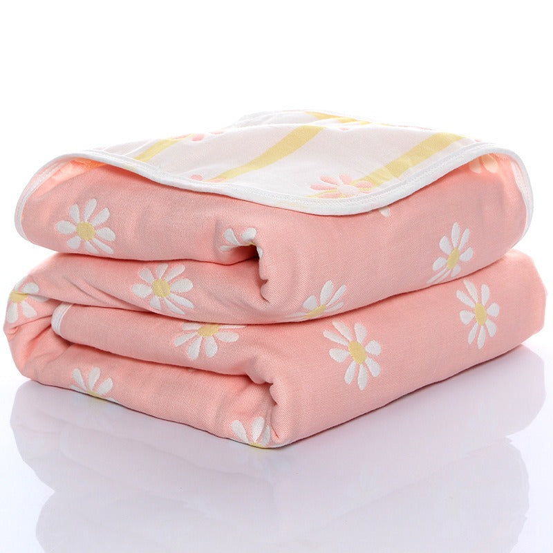 Six-Layer Gauze Baby Bath Towel & Blanket - Ultra-Absorbent, Soft, Multiple Patterns
