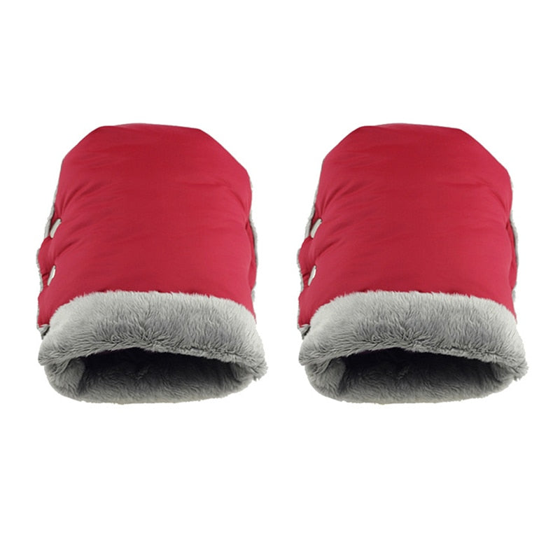 Waterproof Stroller Hand Muff Gloves - Winter Pram Accessory, Fleece-Lined Mittens