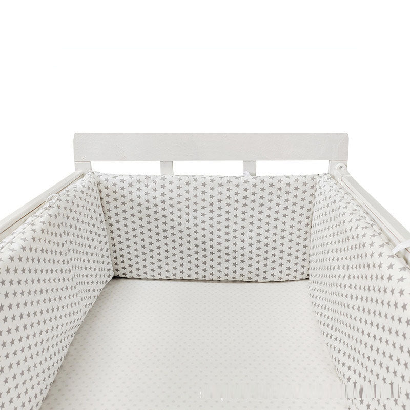 Cotton Baby Bed Protective Fence - Four-Season Anti-Fall Barrier, Multiple Patterns