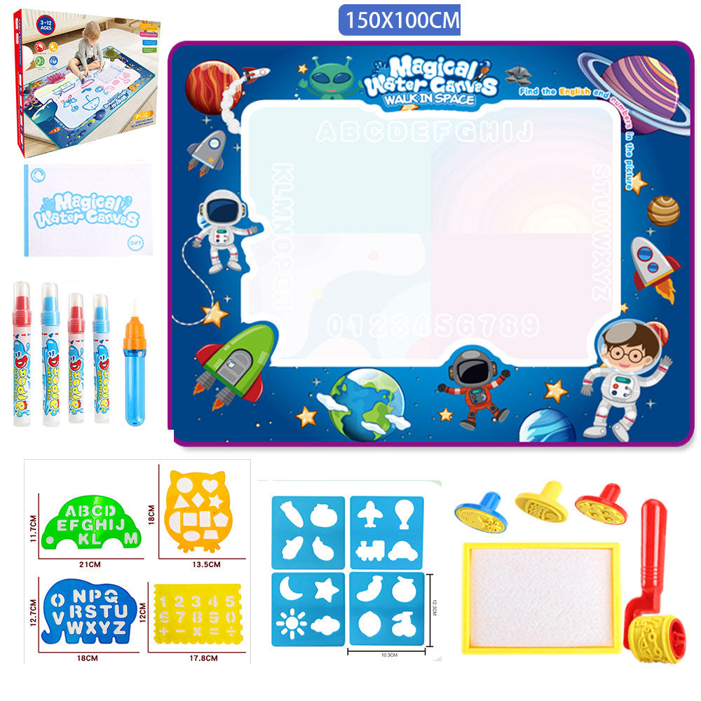 Reusable Water Doodle Mat - Magic Drawing Board for Kids, Washable Fabric, Multiple Themes & Sizes