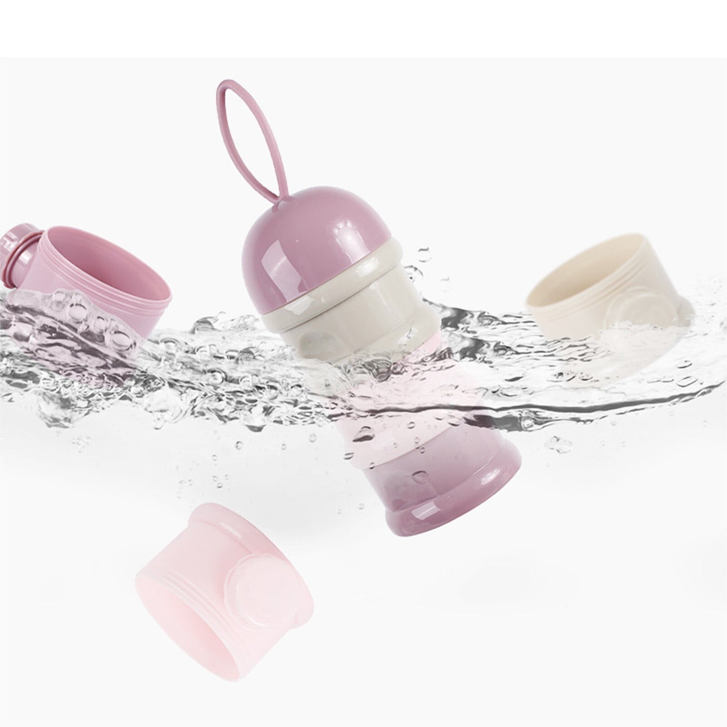 4-Layer Baby Formula Container - Large-Capacity Milk Powder & Snack Dispenser, Portable Storage Box