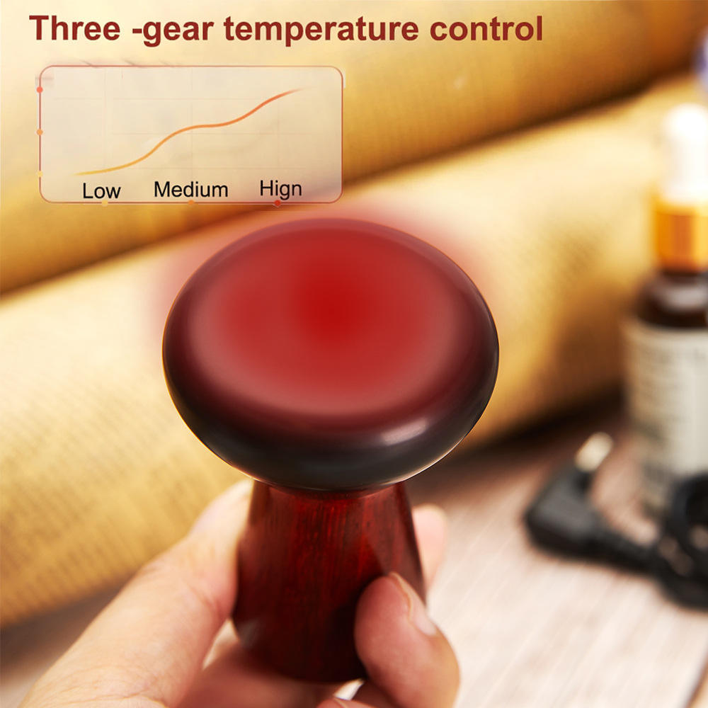 Hot Compress Bian Stone Facial Gua Sha - V-Face Massager, Wrinkle Remover, Round Stone