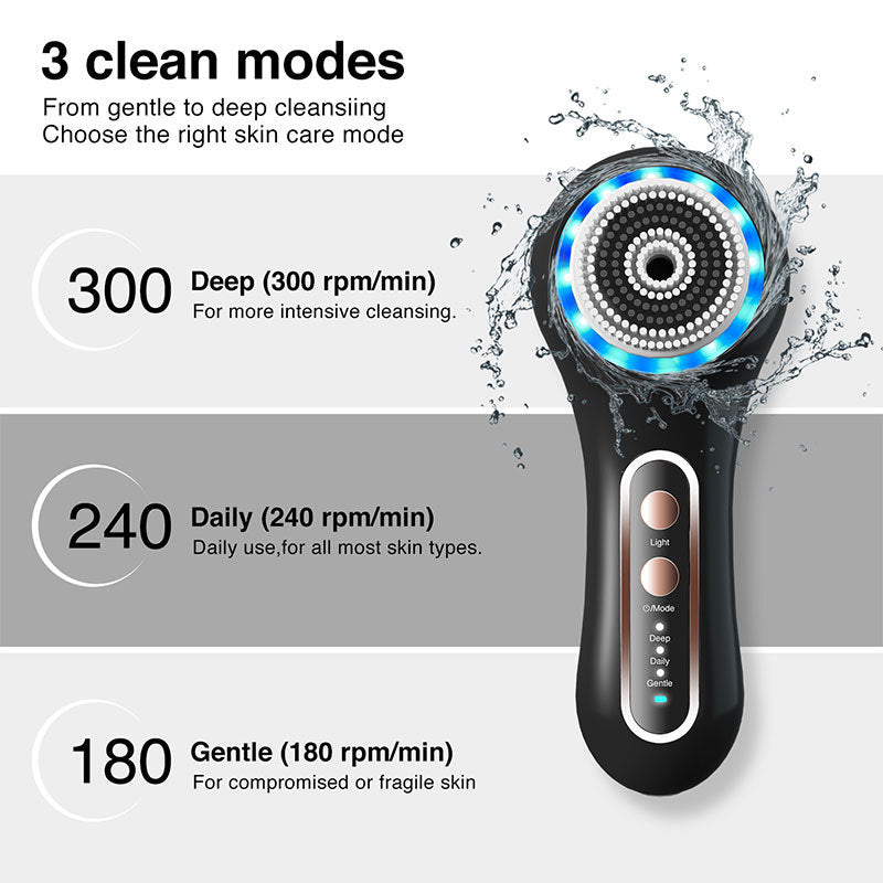 Electric Facial Cleansing Brush - Makeup Removal & Blackhead Cleanser, Portable, Universal