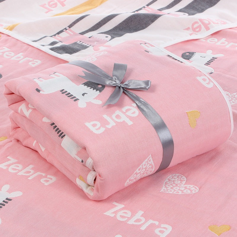 Six-Layer Gauze Baby Bath Towel & Blanket - Ultra-Absorbent, Soft, Multiple Patterns