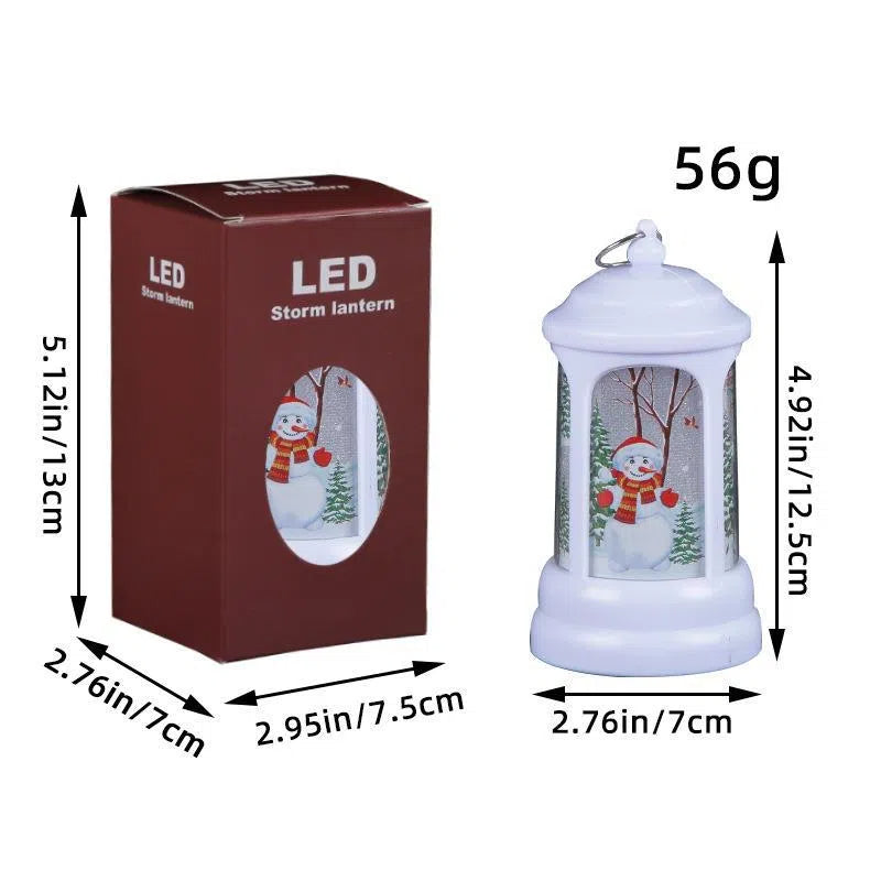 Christmas wind lights Santa Claus night lights hand-held small oil lamps Christmas decorations