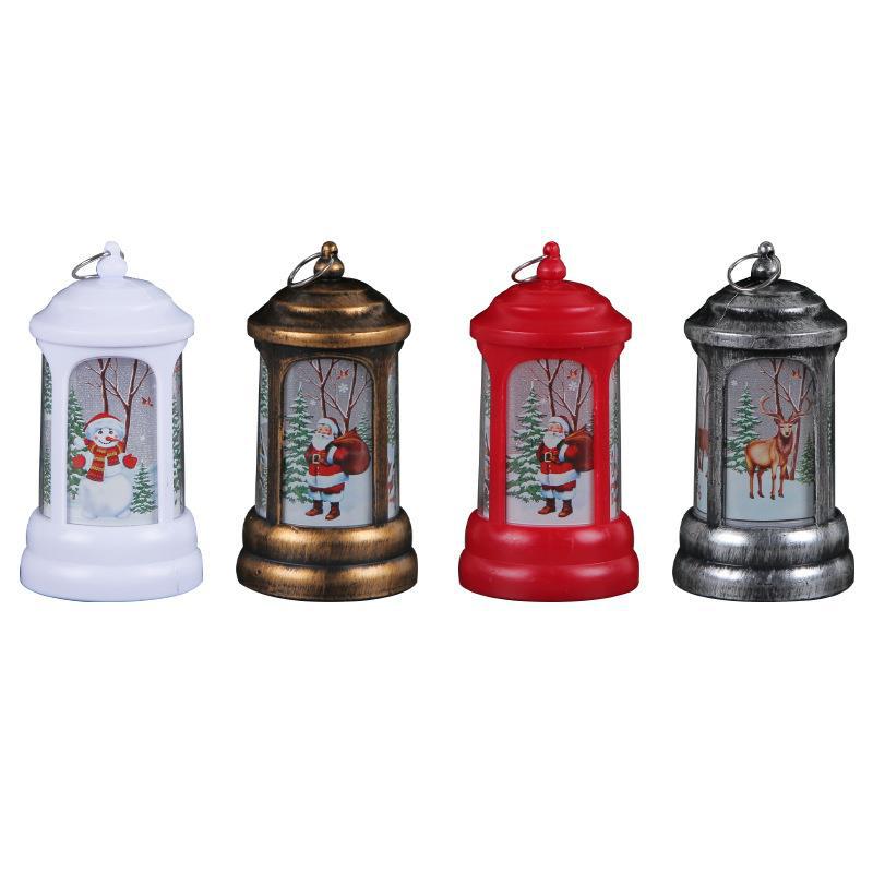 Christmas wind lights Santa Claus night lights hand-held small oil lamps Christmas decorations