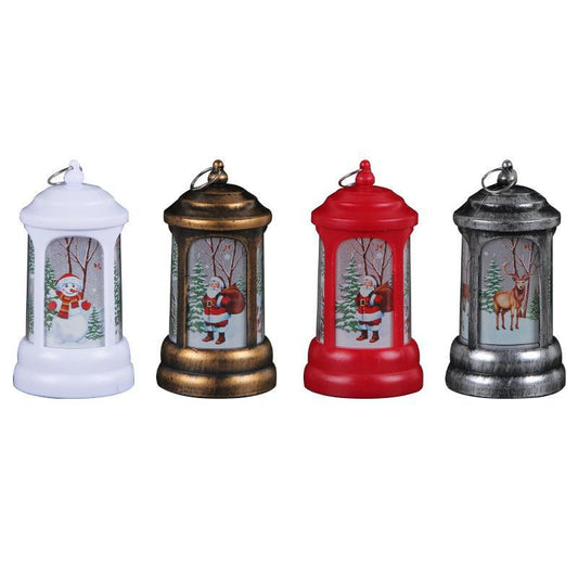 Christmas wind lights Santa Claus night lights hand-held small oil lamps Christmas decorations