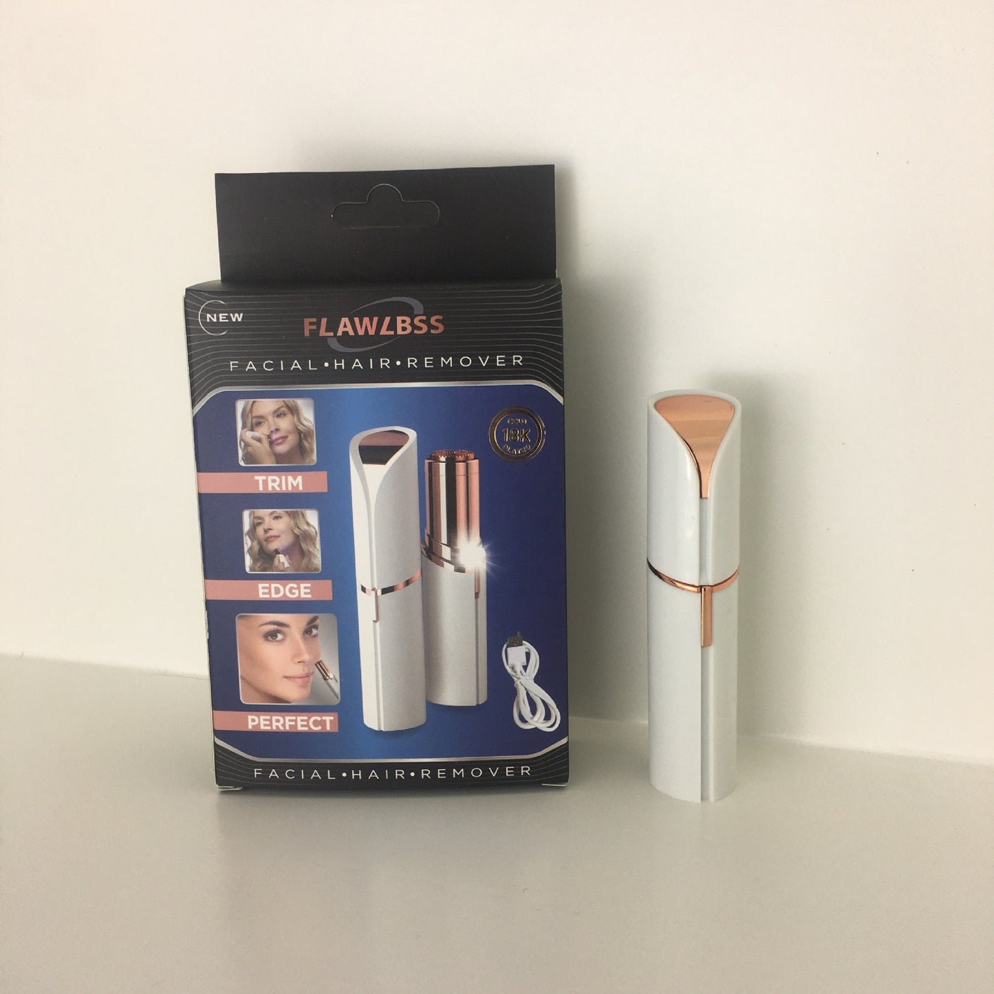 Lipstick Eyebrow Trimmer - Electric, Battery/Rechargeable, Multiple Colors, Women’s Shaver Hair Remover