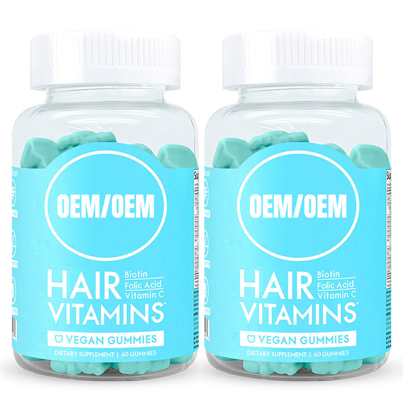 Hair, Skin & Nails Gummies - Collagen & Biotin Supplement, Vitamins & Minerals