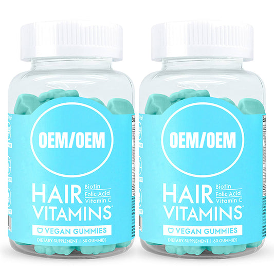 Hair, Skin & Nails Gummies - Collagen & Biotin Supplement, Vitamins & Minerals