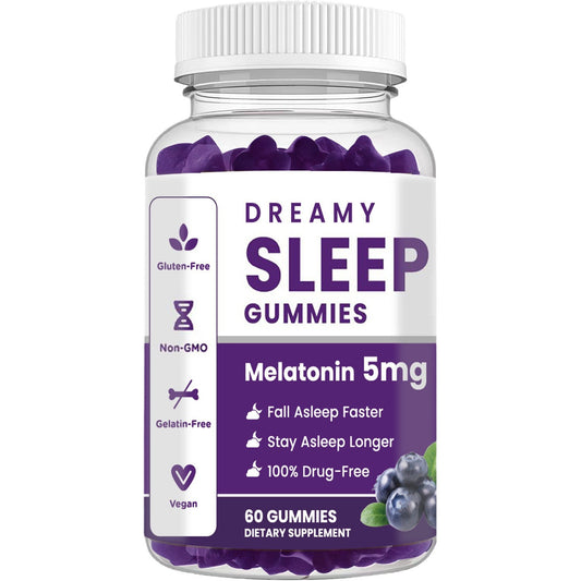 Little Bear Melatonin Sleep Gummies - Blueberry Flavor, Bottled, Biotin-Enhanced