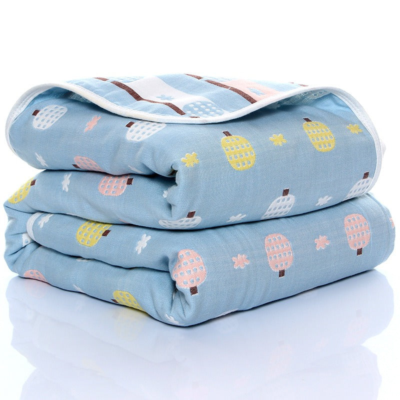 Six-Layer Gauze Baby Bath Towel & Blanket - Ultra-Absorbent, Soft, Multiple Patterns