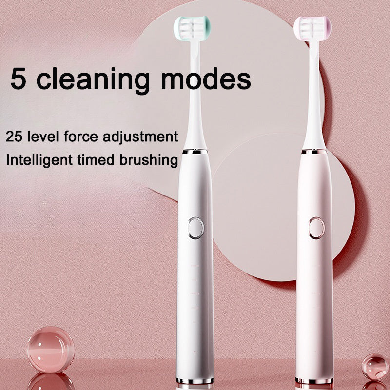 Triple-Sided Adult Electric Toothbrush - Rechargeable, Sonic Vibration, Waterproof, DuPont Soft Bristles