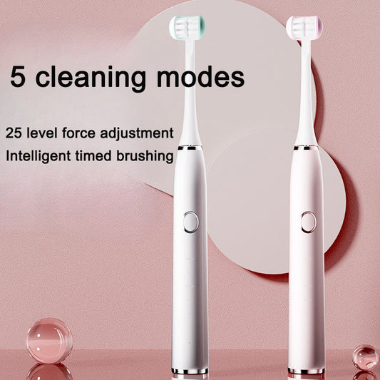 Triple-Sided Adult Electric Toothbrush - Rechargeable, Sonic Vibration, Waterproof, DuPont Soft Bristles