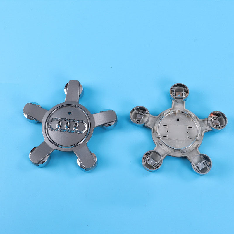 Audi Five Claw Wheel Hub Center Cover - 135mm, ABS + High Gloss Aluminum, Multiple Models - Colors