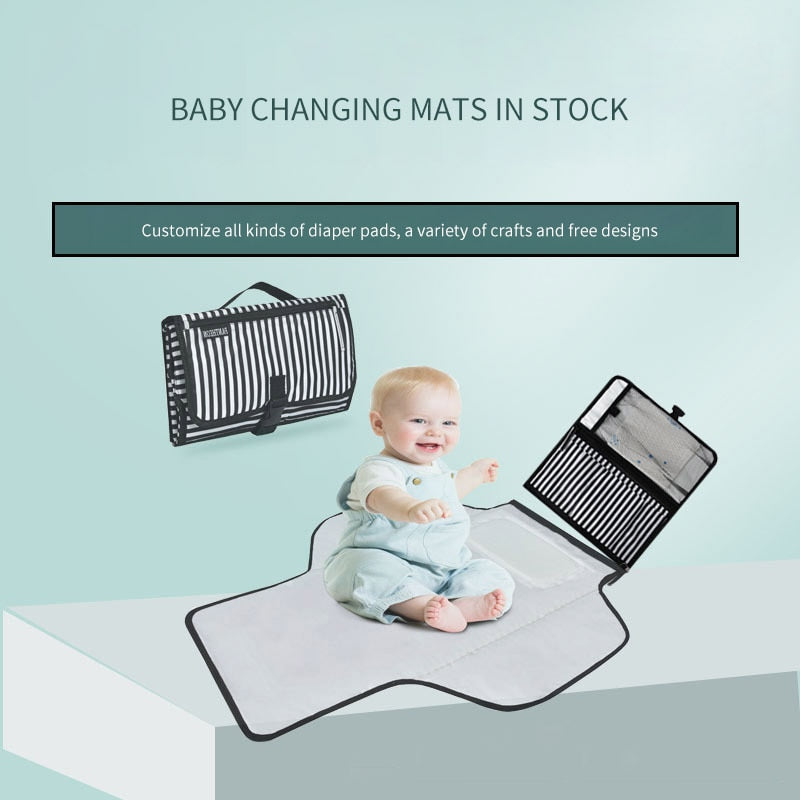 Foldable Baby Changing Mat - Portable Waterproof Travel Changing Pad, 102x56 cm