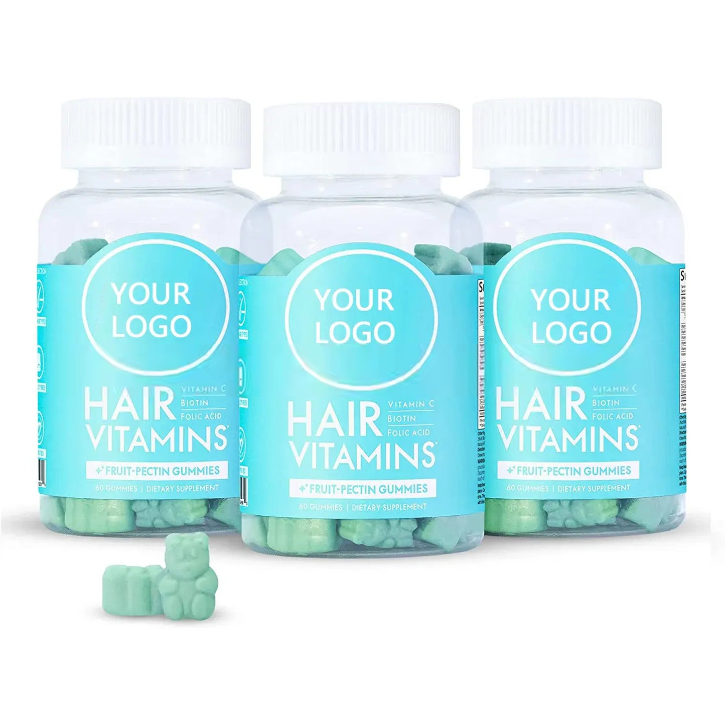 Hair, Skin & Nails Gummies - Collagen & Biotin Supplement, Vitamins & Minerals