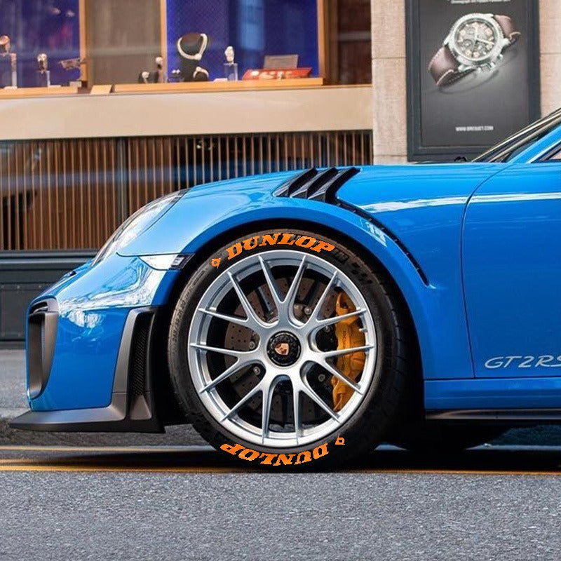 3D Letter Car Tire Stickers - PVC, 3.5cm Height, Adhesive, Multiple Set Sizes