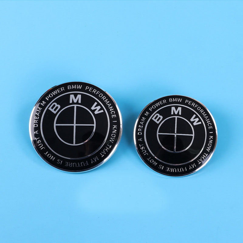 BMW Wheel Hub Center Covers - Front & Rear, ABS + High Gloss Aluminum, Multiple Colors