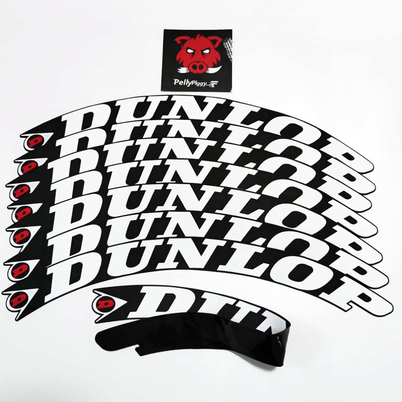 One-Piece Tire Letter Sticker Set - Adhesive PVC, Fits 4 Tires, Multiple Styles - Logos
