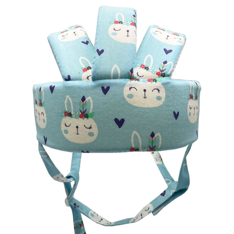 Baby Cotton Walking Safety Helmet - Lightweight Crash Cap, Adjustable 43–60cm, Multiple Patterns