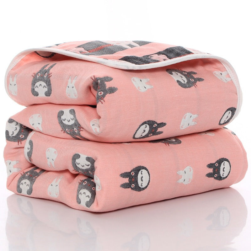 Six-Layer Gauze Baby Bath Towel & Blanket - Ultra-Absorbent, Soft, Multiple Patterns