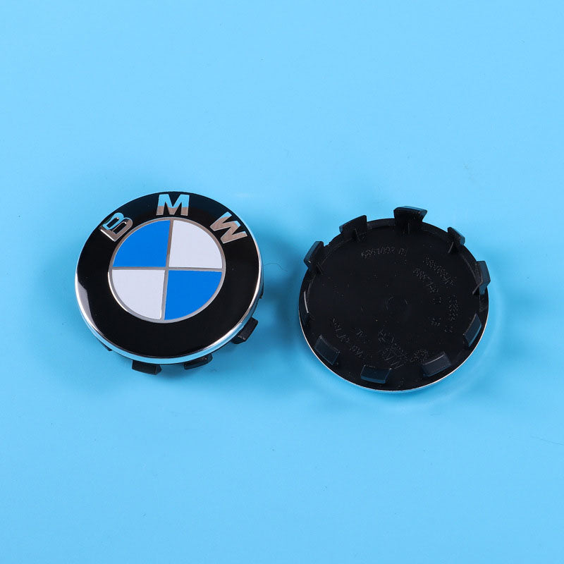 BMW Wheel Hub Center Covers - Front & Rear, ABS + High Gloss Aluminum, Multiple Colors