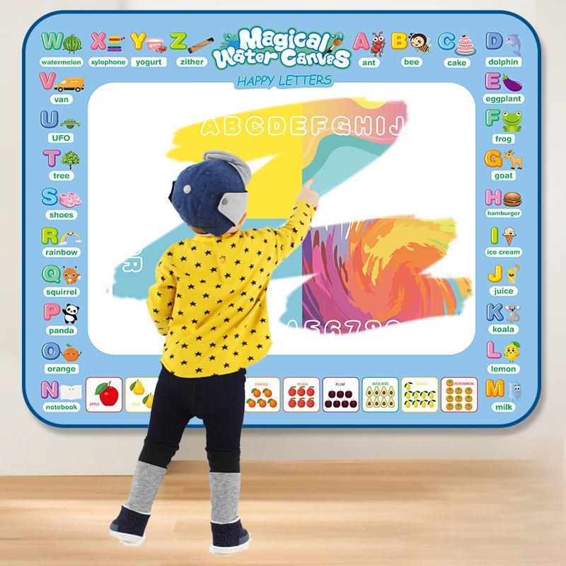 Reusable Water Doodle Mat - Magic Drawing Board for Kids, Washable Fabric, Multiple Themes & Sizes