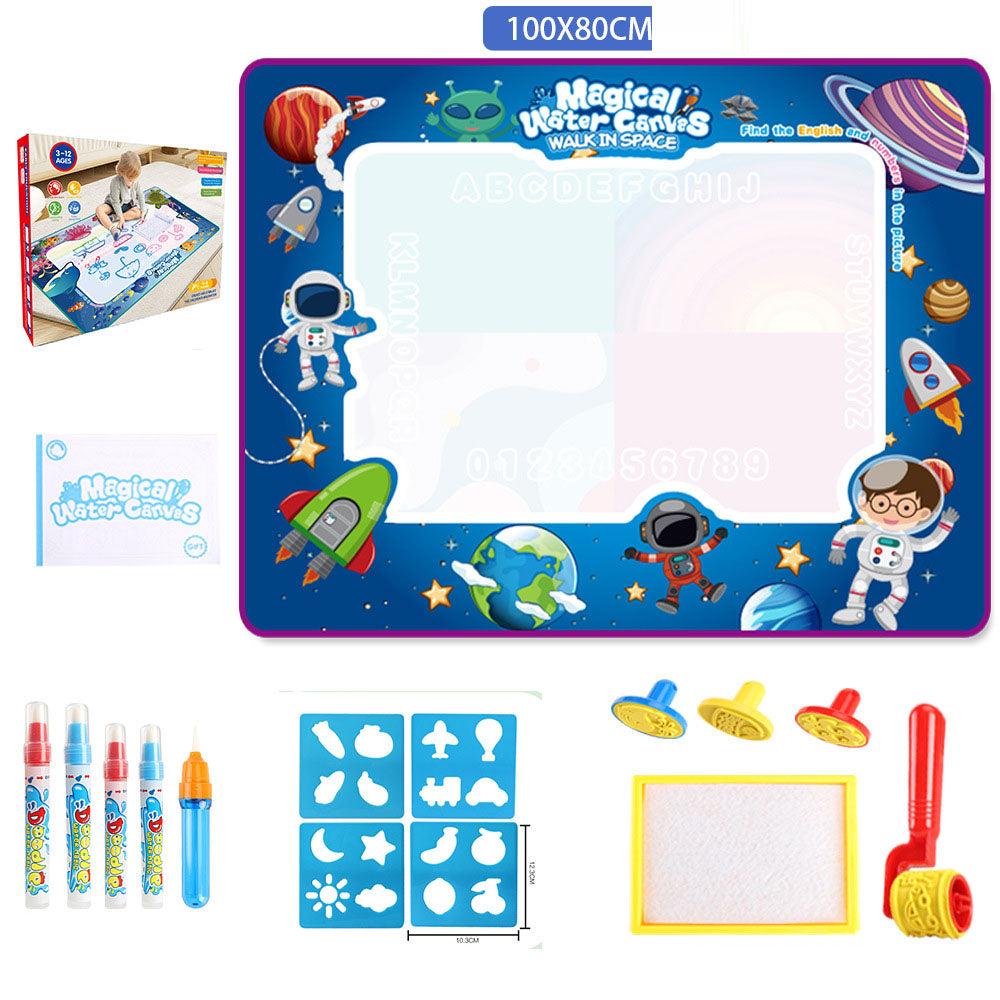 Reusable Water Doodle Mat - Magic Drawing Board for Kids, Washable Fabric, Multiple Themes & Sizes