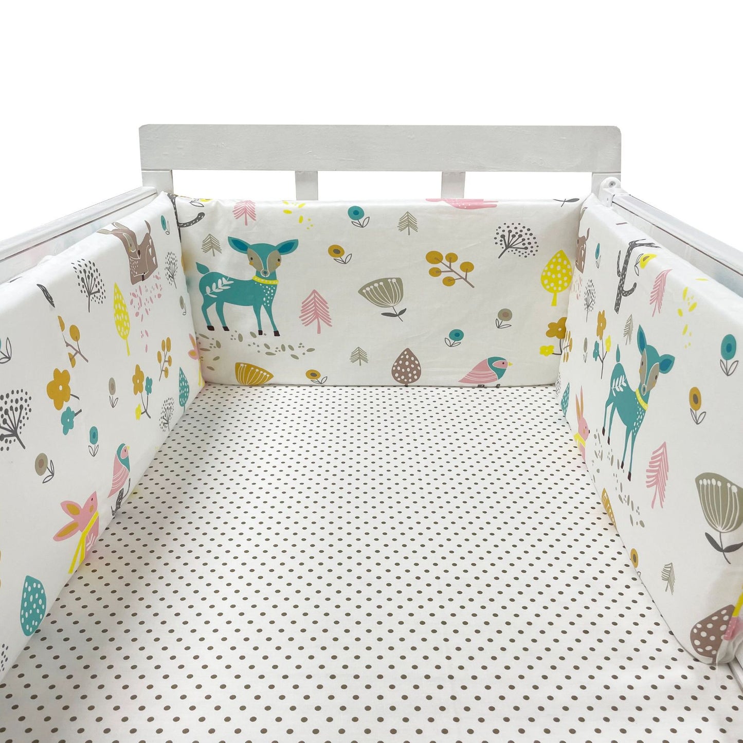 Cotton Baby Bed Protective Fence - Four-Season Anti-Fall Barrier, Multiple Patterns