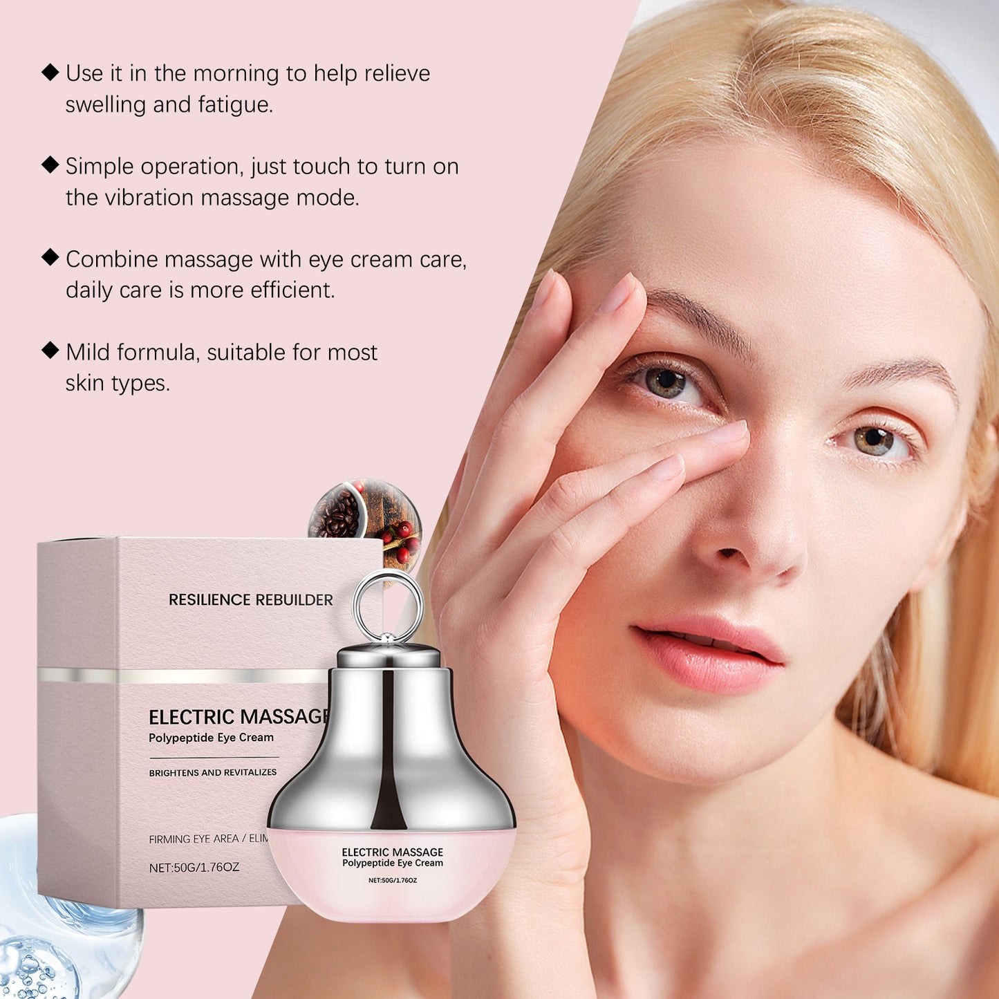 Electric Massage Eye Cream - Daily Hydration & Elasticity Boost, Nourishing Eye Area Care