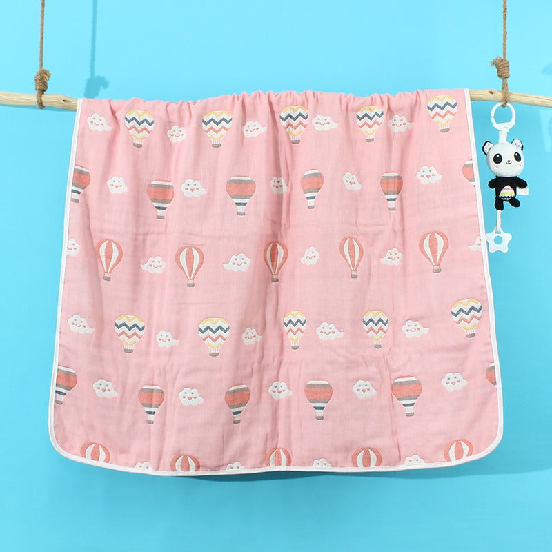 Six-Layer Gauze Baby Bath Towel & Blanket - Ultra-Absorbent, Soft, Multiple Patterns